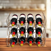 12 Bottle Metal Detachable Wine Rack (3 Tier)